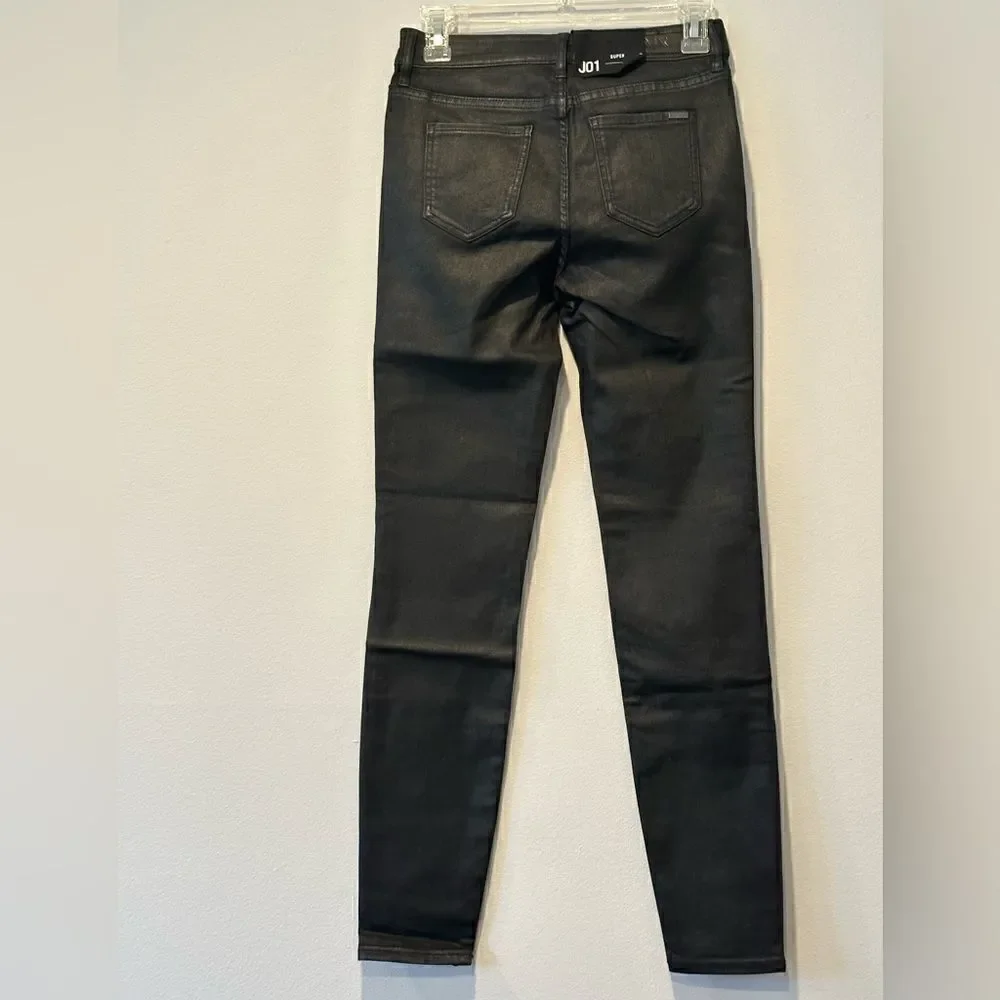 Armani Exchange Women’s J01 skinny mid rise glow jeans in black size 26 R, NWT